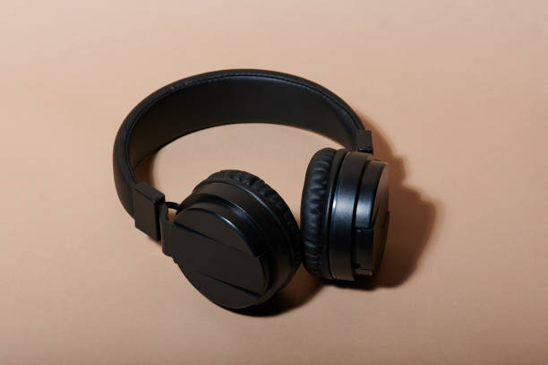 istock Black audio wireless headphones 1218384964