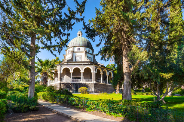 istock Blooming park around the monastery 1218386460