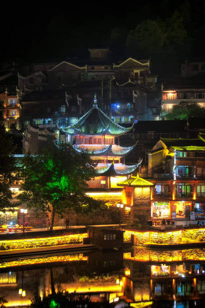istock Fenghuang China Architecture night view 1218394489