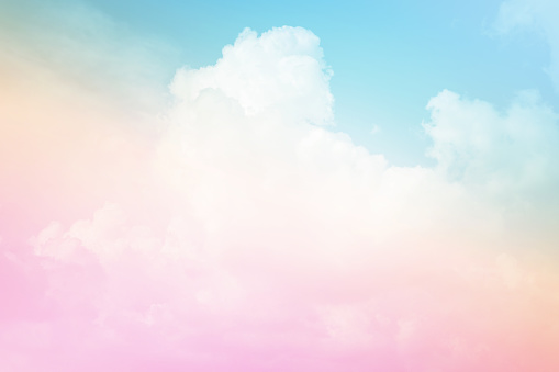 Pastel Sky And Cloud Stock Photo - Download Image Now - Sky, Backgrounds,  Cloud - Sky - iStock