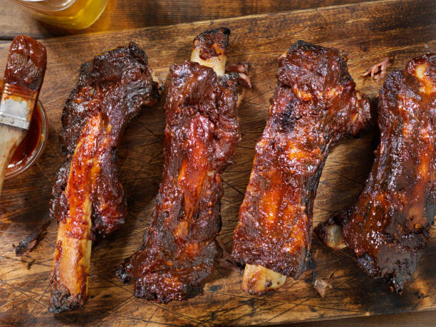 istock Slow Roasted Beef Ribs with BBQ Sauce 1218396444