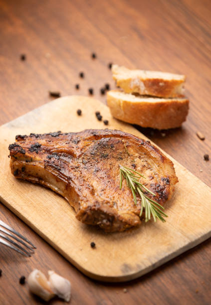 istock Grilled pork chop with spices 1218397934