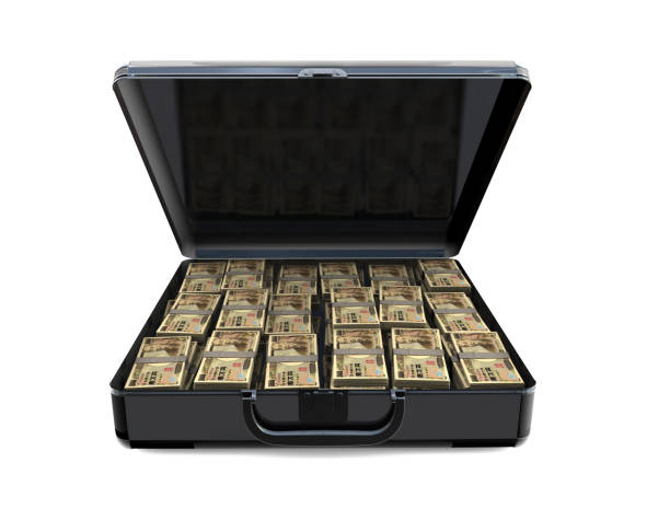 istock Suitcase full of money 1218397980