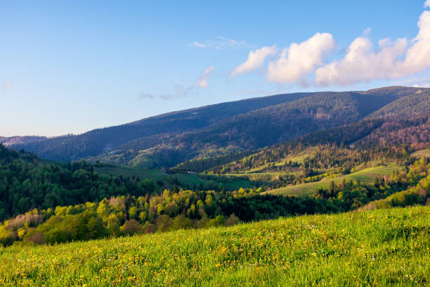 istock countryside scenery in mountains at sunset 1218401513