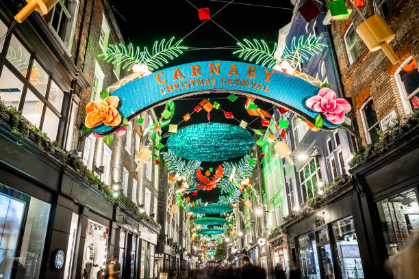 istock Christmas lights in Carnaby, London, UK 1218403259