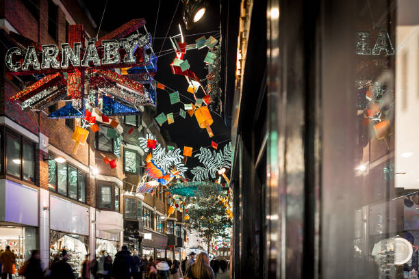 istock Christmas lights in Carnaby, London, UK 1218403329