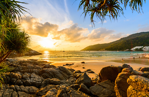 Landscape from Phuket View Point at Nai Harn Beach  Located in Phuket Province, Thailand.