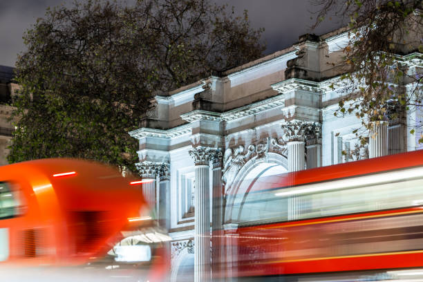 istock Marble arch in London in Christmas time 1218405632