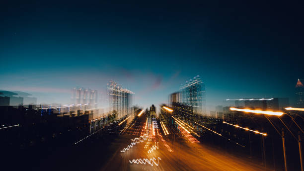istock Abstract of Atlanta skyline at twilight 1218405865