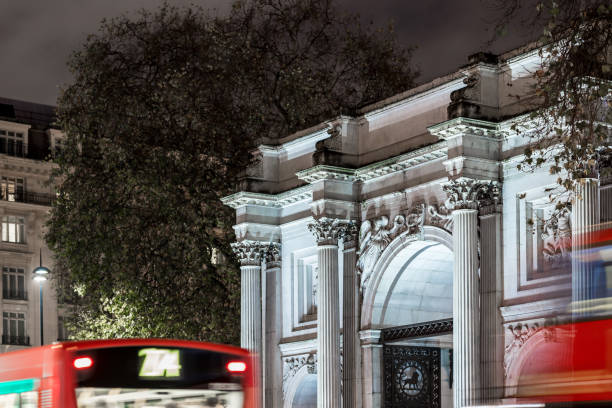 istock Marble arch in London in Christmas time 1218405877