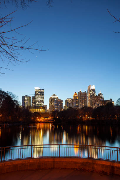 istock Atlanta skyline from Piedmont Park at twilight 1218405890