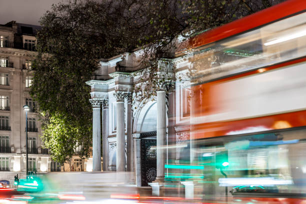 istock Marble arch in London in Christmas time 1218406051