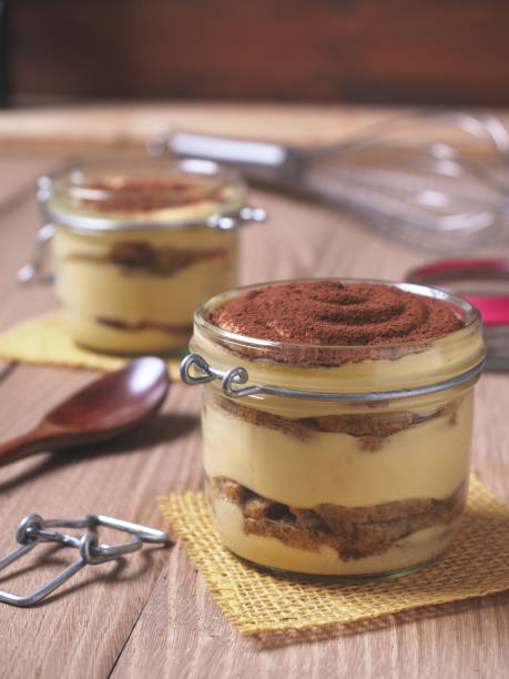 istock Italian Tiramisu on a glass jar 1218411382