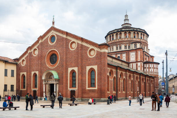 Church Santa Maria delle grazie in Milan stock photo