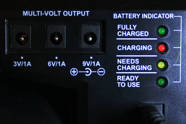 istock Battery indicator with the inscriptions 