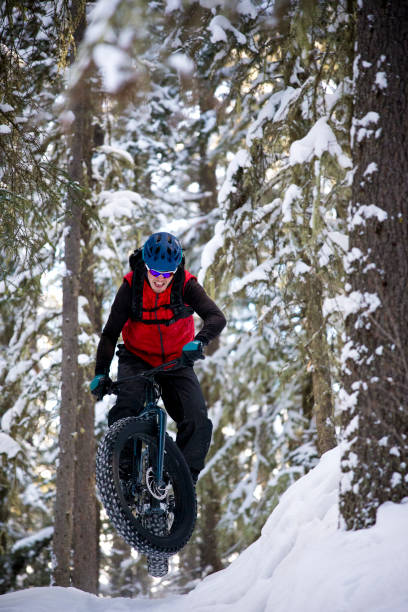 istock Winter Fat Bike Jump 1218416261