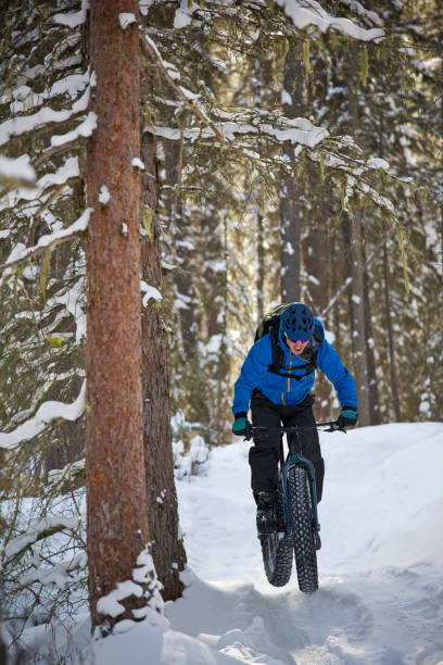 istock Winter Fat Bike Jump 1218416509