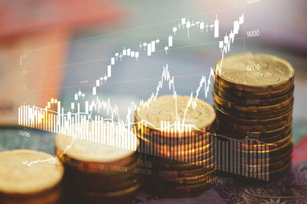 Finance background with Malaysian Currency note , Coins and stock chart Image of Finance background with Malaysian Currency note , Coins and stock chart. Finance Trading concept coins of ringgit of malaysia stock pictures, royalty-free photos & images