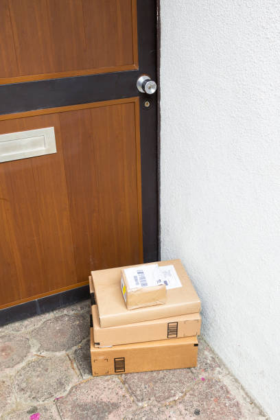 istock Parcel delivery, no people 1218419428