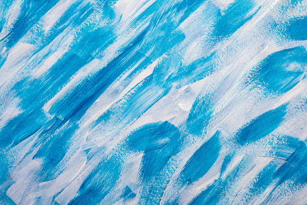 istock Abstract acrylic paint blue and white texture on canvas, hand drawn background 1218419786