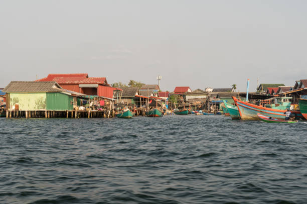 Floating village by Koh Kong City