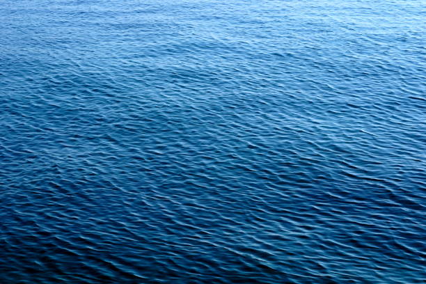 istock Gradient blue abstract background with the sea water surface on the windy day 1218422087