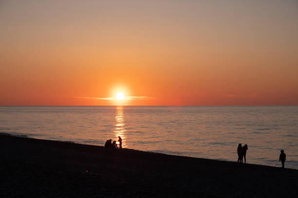 istock Sunset on the black sea. 1218422415