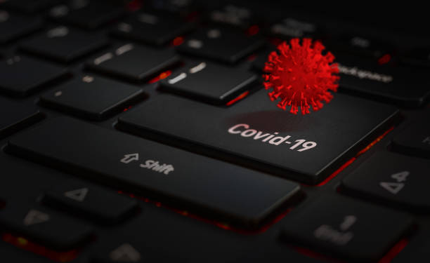 istock 3d illustration, computer keyboard of a virus 1218422516