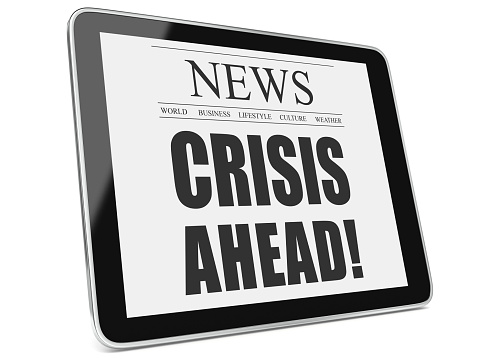Crisis newspaper tablet