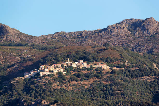 istock Lento village panorama  in Corsica island 1218424204