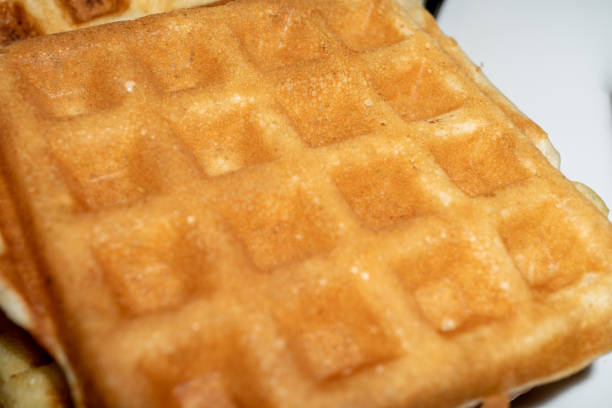 istock Homemade Golden Flaky Belgian Waffles 1218425384