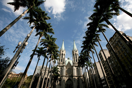Metropolitan Cathedral of Sao Paulo or Se Cathedral one of the five largest neo-Gothic temples in the world. Brazil
