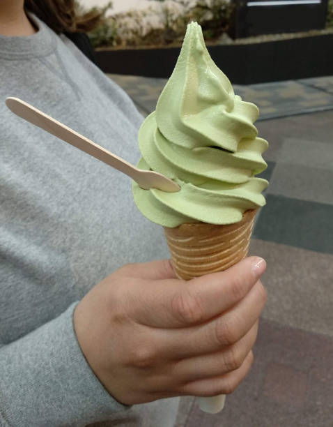 Green tea matcha soft ice cream