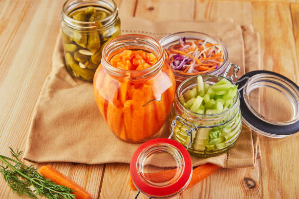 istock Fermented preserved vegetarian food concept. 1218426431