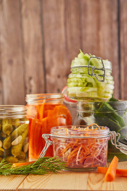 istock Fermented preserved vegetarian food concept. 1218426453