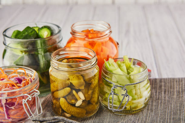 istock Fermented preserved vegetarian food concept. 1218426542