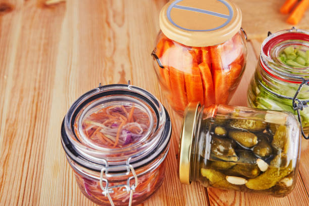 istock Fermented preserved vegetarian food concept. 1218426579