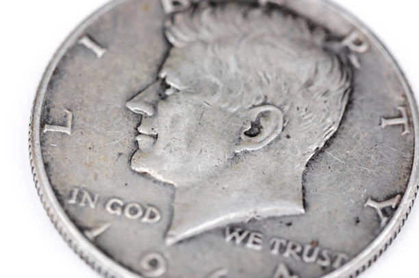 istock 1964 silver dollar featuring John F Kennedy before his assassination 1218431498