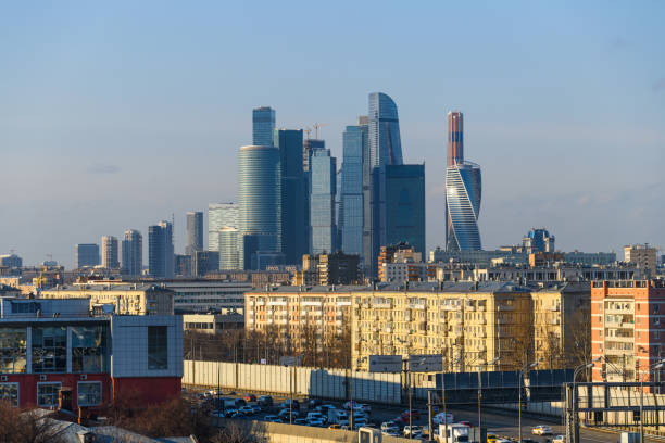 istock View of the modern Moscow-city complex from the observation deck. 1218432617