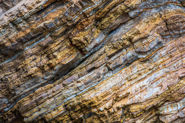 istock Diagonal sedimentary rock wall 1218433088