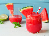 Watermelon smoothies drink.