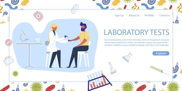 ilustrações de stock, clip art, desenhos animados e ícones de doctor take blood sample with syringe from patient - web page illustrations