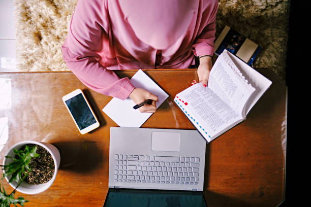 istock Hijab Women Doing Work From Home using Laptop 1218443754