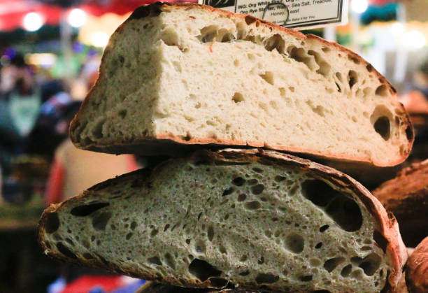 Crusty White Bread in  Market, London
