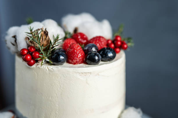 istock grey winter wedding birthday cake 1218447230