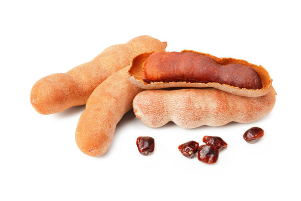 istock fresh tamarind fruits isolated on white background 1218449188