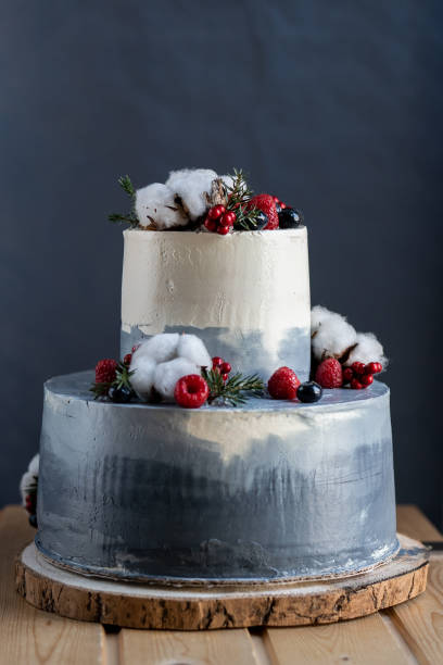 istock grey winter  wedding birthday cake 1218451228