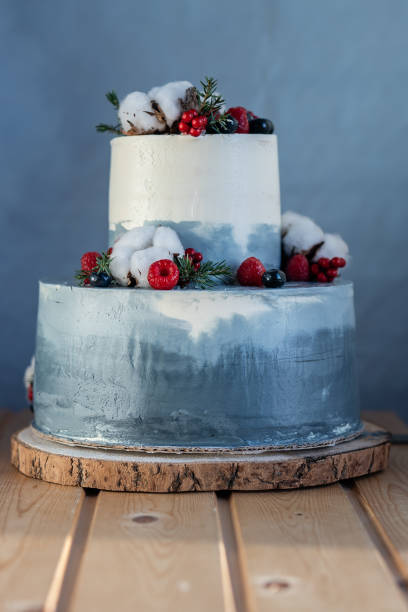 istock grey winter  wedding birthday cake 1218451896