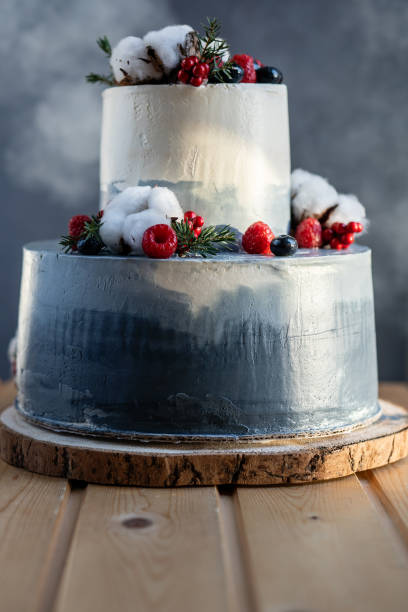 istock grey winter  wedding birthday cake 1218451897