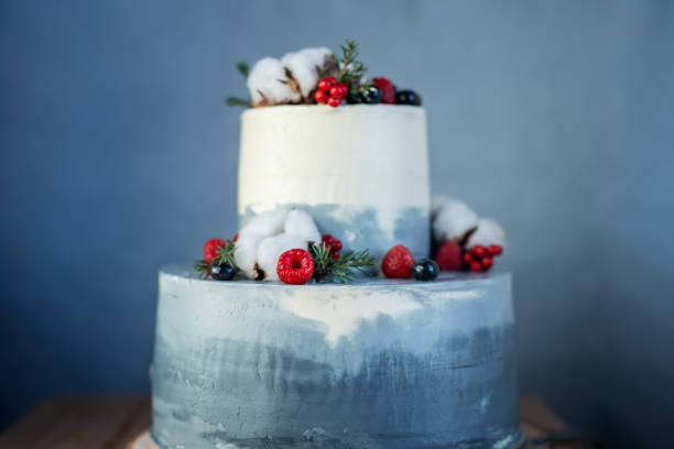 istock grey winter  wedding birthday cake 1218452027
